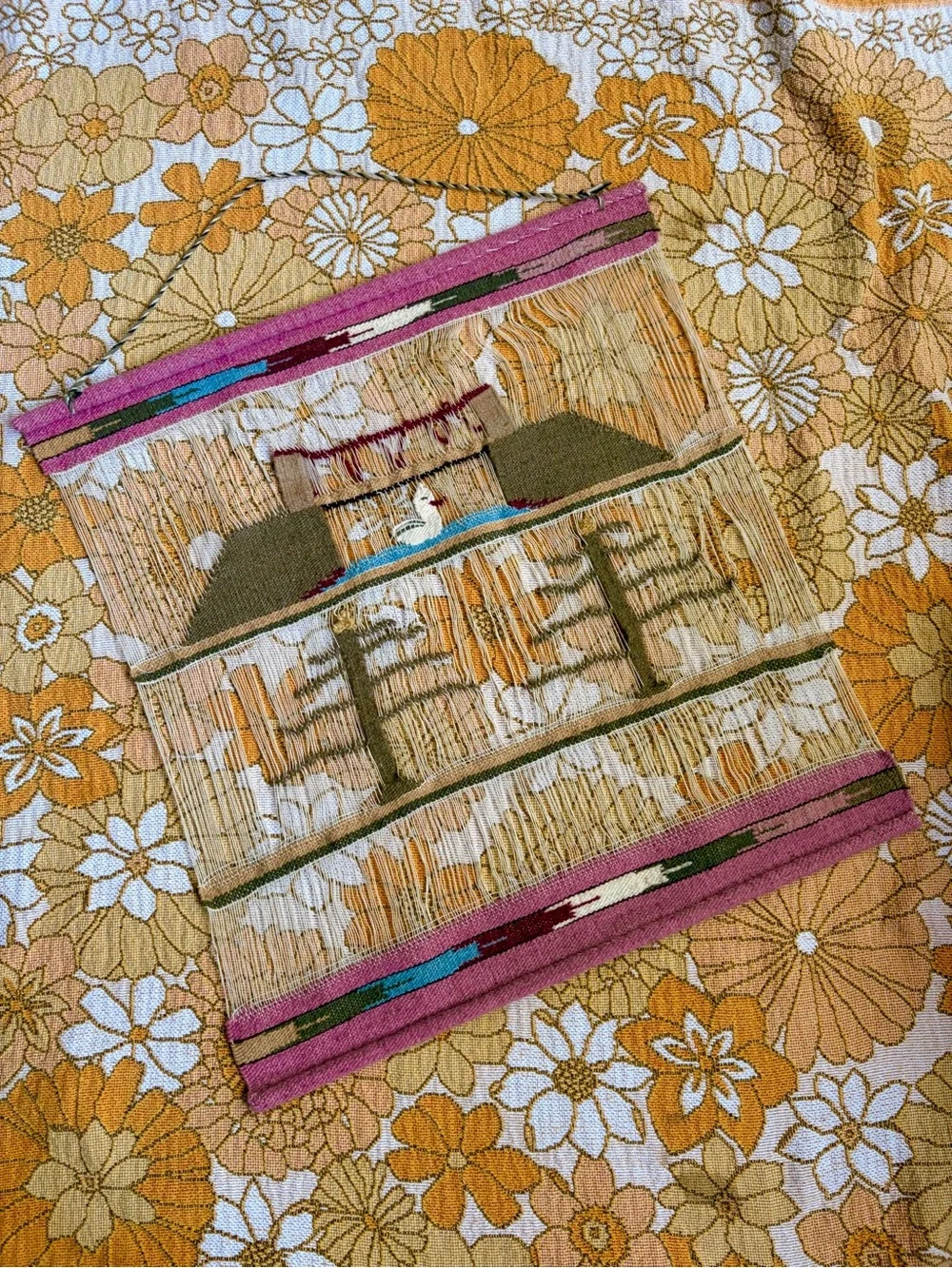 🏔️🪿✨ Vintage 70s Peruvian Hand-Woven  Tapestry ✨🪿🏔️